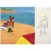 Image 2 : Bam Bam Pebbles Original Cel Cheerful Drawing Animation