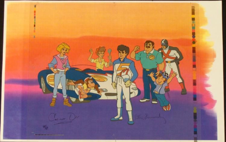 Speed Racer Crew Original Animation Sericel Background