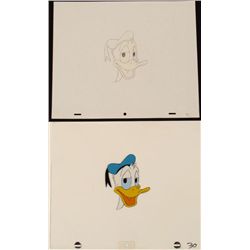 Blue Hat Original Animation Donald Duck Cel Drawing Art