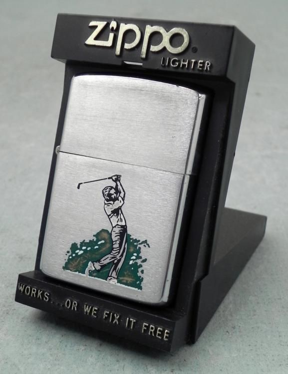 Zippo Vintage Golf Golfer Lighter in Plastic Case