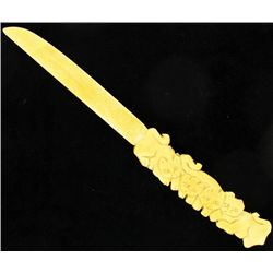 Carved Four Cats Bone Dagger (CLB-1114)