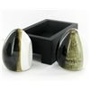 Image 2 : Egg Ceramic Salt & Pepper Shaker Set on Base (DEC-1011)