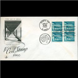 1960 US First Day 4 Block Postal Cover (STM-2333)