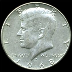 1968D JFK Half AU Underweight ERROR (COI-10634)