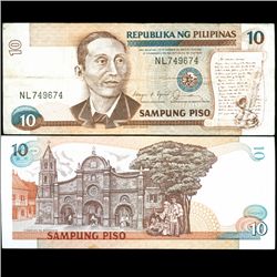 1985 Philippines 10P Note Better Grade (CUR-07272)