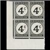 1952 Grenada 4p Postage Due Stamp Block PREMIUM (STM-0620)