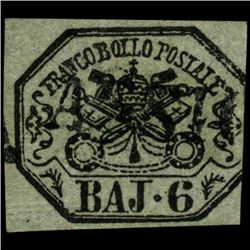 1852 Papal States 6b Stamp (STM-1023)