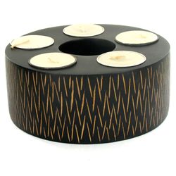 Mango Wood Candle Holder (DEC-728)