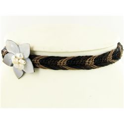 Crocheted Shell Choker Necklace (JEW-4307)