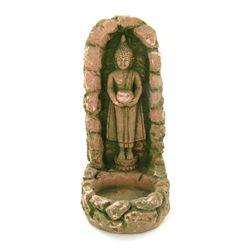 Handcrafted Cast Sandstone Buddha Candle Holder (CLB-1031)