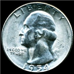 1954S Washington 25c MS65 (COI-11949)