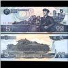 1992 N Korea 5 Won Note Crisp Unc (CUR-06735)