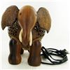 Coconut Shell Teak Elephant Lamp (DEC-683)