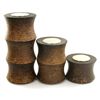 Sugarpalm Wood Candle Holder 3pcs (DEC-712)