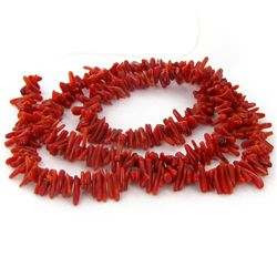 55ct Red Coral Freeform Strand (JEW-4049A)