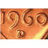 Image 2 : 1960D/D Cent Repunched Mintmark BU Unlisted Scarce (COI-3652)