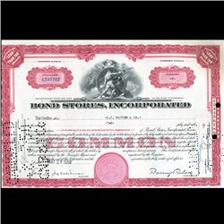 1950s Bond Stores Stock Certificate Scarce (CUR-06399)
