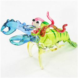 Handcrafted Blown Glass Crawfish (DEC-997)