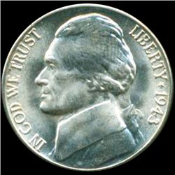 1943S Jefferson 5c MS65/66 95% Full Steps Double Die Error (COI-12739)