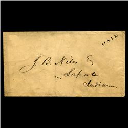 1840s Indiana Stampless Cover SCARCE (STM-2015)