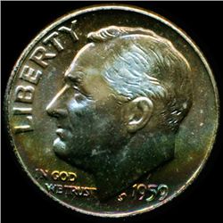 1959D FDR Silver 10c MS64/65 Super Toned (COI-11601)