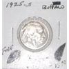 Image 1 : 1925-S BUFFALO NICKEL RED BOOK VALUE IS $45.00 *RARE KEY DATE FINE GRADE*!!