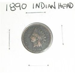 1890 INDIAN HEAD PENNY *NICE PENNY PLEASE LOOK AT PICTURE TO DETERMINE GRADE*!!