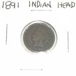 1891 INDIAN HEAD PENNY *NICE PENNY PLEASE LOOK AT PICTURE TO DETERMINE GRADE*!!