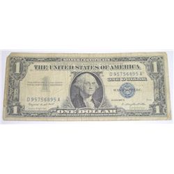 1957 SERIES A SILVER CERTIFICATE $1 SERIAL # D95756895A *PLEASE LOOK AT PICTURE TO DETERMINE GRADE*