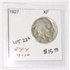 Image 1 : 1927 BUFFALO NICKEL RED BOOK VALUE IS $15.00 *RARE EXTRA FINE HIGH GRADE* !!