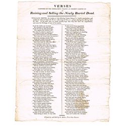 GRAVE ROBBING : - SMITH ( Wm. ). Verses composed on the disgraceful traffic at present carried on ra