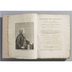 PECK ( Francis ). Desiderata curiosa : or, a collection of divers scarce and curious pieces relating