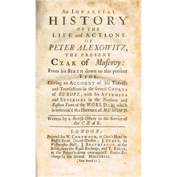 [DEFOE ( Daniel )]. An impartial history of the life and actions of Peter Alexowitz, the present Cza