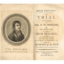 DESPARD ( Edward Marcus ), Colonel. High Treason. The trial at large of Col. E. M. Despard