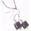 Image 1 : STERLING SILVER & AMETHIST EARRINGS STAMPED 925 *BRAND NEW NEVER USED*!!