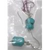 Image 1 : STERLING SILVER & TURQUOISE EARRINGS STAMPED 925 *BRAND NEW NEVER USED*!!