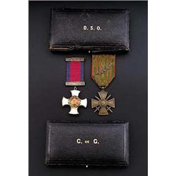 A Great War Delville Wood D.S.O. pair attributed to Captain W.H. Jessup, Duke of Cornwall's Light In