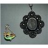 A collection of jewellery, comprising; an Austro-Hungarian polychrome enamel and pearl pendant in th