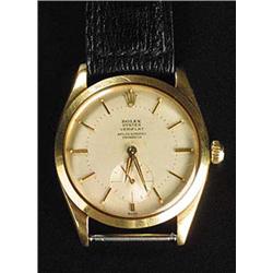 Rolex, Oyster Veriflat, a gentleman's 18ct gold round wristwatch, circa 1955, no.6512, silvered dial