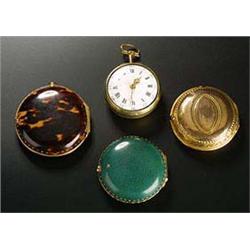 William Devis, London, no.389, a late George II pair of cased pocket watch, circa 1751-1763, the ver