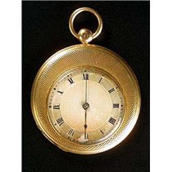 A 19th century Swiss 18ct gold slim pocket watch, circa 1850, no.40074, stamped 'B.M - J.I.', the mo