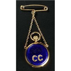 An early 20th century Swiss gold open face fob watch, the keyless jewelled lever movement with Walz-