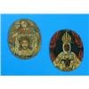 Russian School (circa 1680),A pectoral medallion depicting St. Veronica holding a fabric panel beari