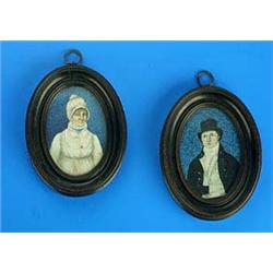 English School (circa 1800),Portrait of Mrs Hobbs, half-length, wearing a white dress and bonnet;Por