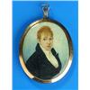 English School (19th century),Portrait of a gentleman, half length, wearing a black jacket and a whi