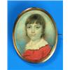 Attributed to Henry Jacob Burch Jnr. (b.1763),Portrait of a young boy, bust length, wearing a red ja