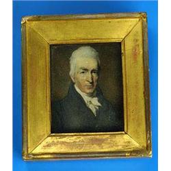 John Wright (d.1820),Portrait of a gentleman, bust length, wearing a grey jacket and a white neckerc