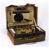 A lady's brown morocco dressing case with initials 'E.B.H.J' stamped 'Mappin & Webb Ltd, Oxford St L