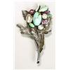 A large Arts and Crafts brooch, attributed to Bernard Instone, fashioned as a highly-stylised bouque