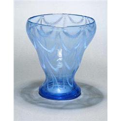 A Decorative glass vase, attributed to Whitefriars, the vessel of double ogee shape with spreading b